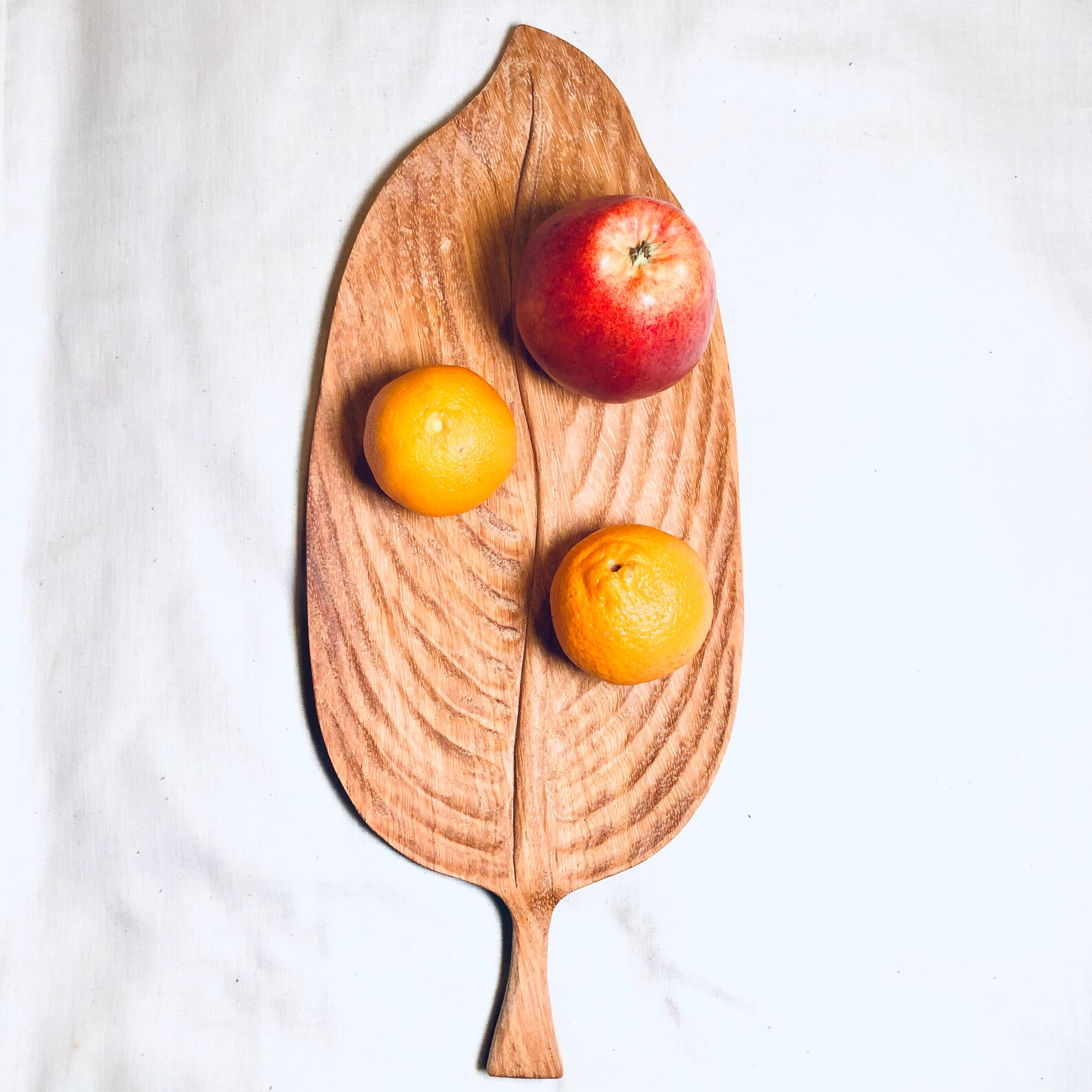 Natural Wooden Leaf Tray Hand Carved Tray Serving Tray Etsy