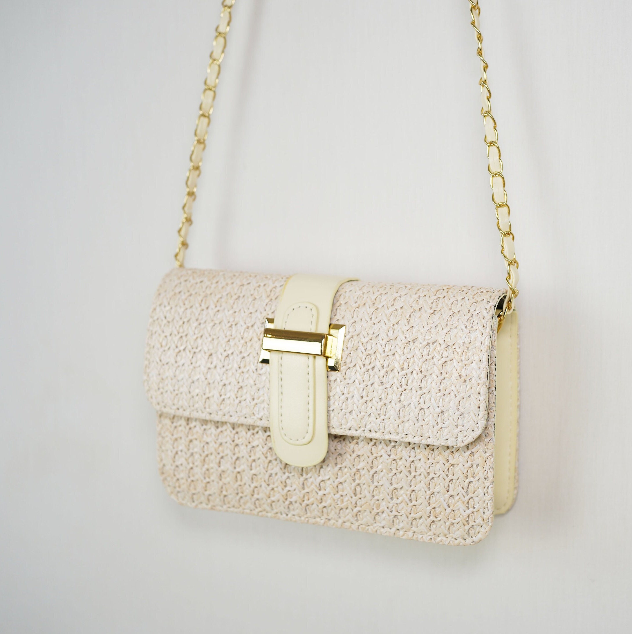 Minimalist Straw Bag | Beach Mini straw Bag| Summer Holiday Bag | Shoulder Wicker Bag| Boho Vacation Bag
