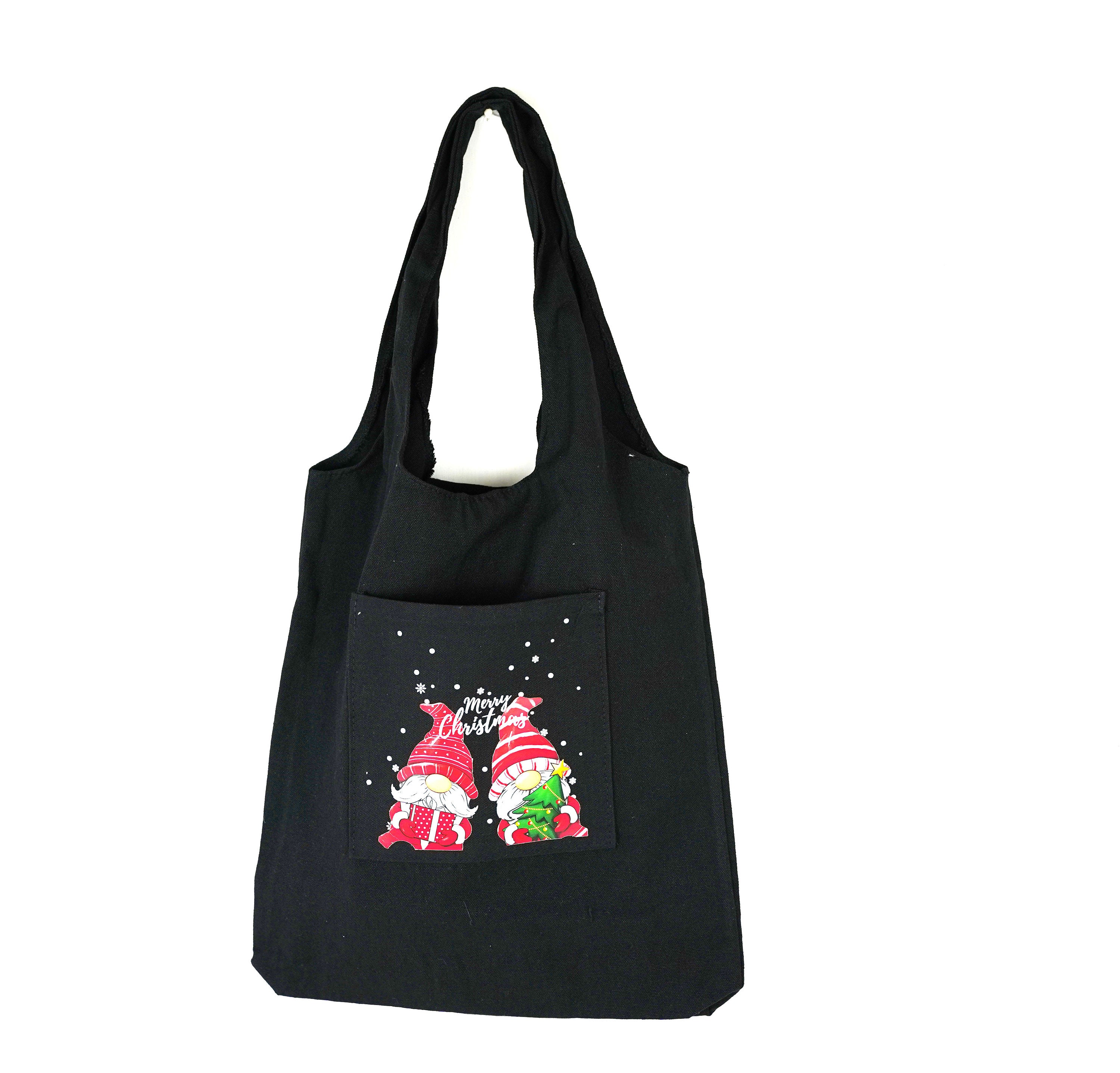 Christmas Canvas Tote Bag | Large Capacity Shopping Bag| Christmas Vacation Bag