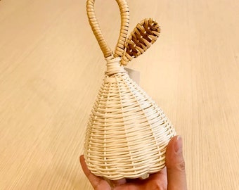 Handmade Baby Rattan Bell, Wicker Baby Rattle, Natural Handmade Toy, Rattan Rattle, Rattan Toy, Baby Toy, Eco friendly Toy, Christmas Decor