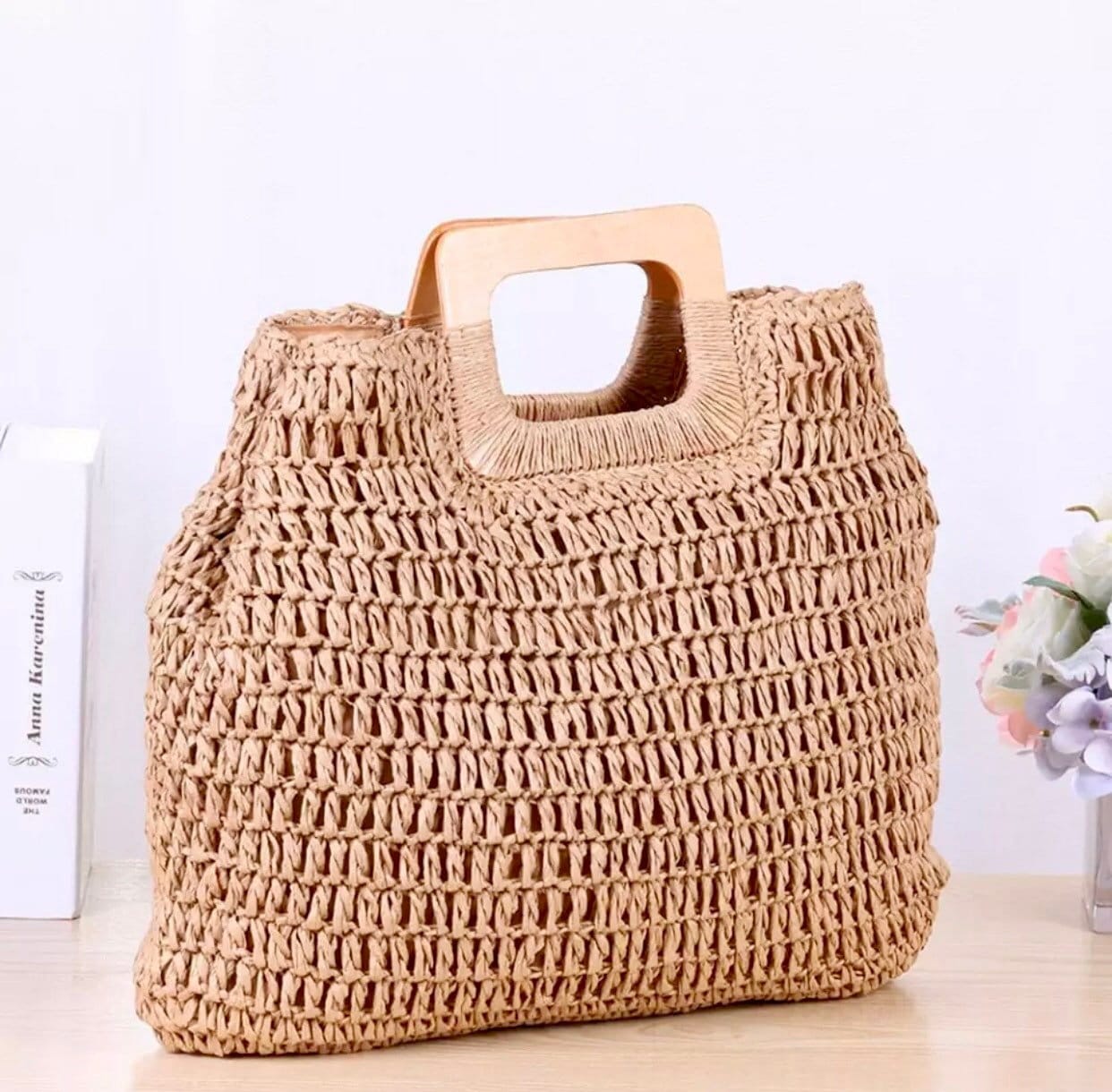 Handwoven Large Straw handBag | Summer Vacation Bag  | Handmade Boho Raffia Bag| Shoulder Wicker Bag| Beach Straw Tote Bag