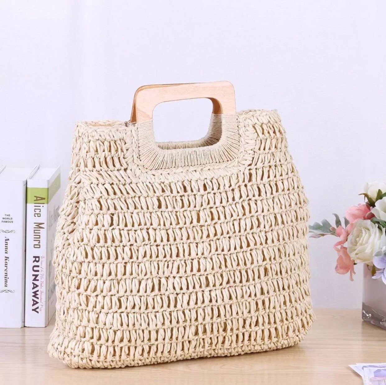 Handwoven Large Straw Handbag Summer Vacation Bag Handmade - Etsy UK