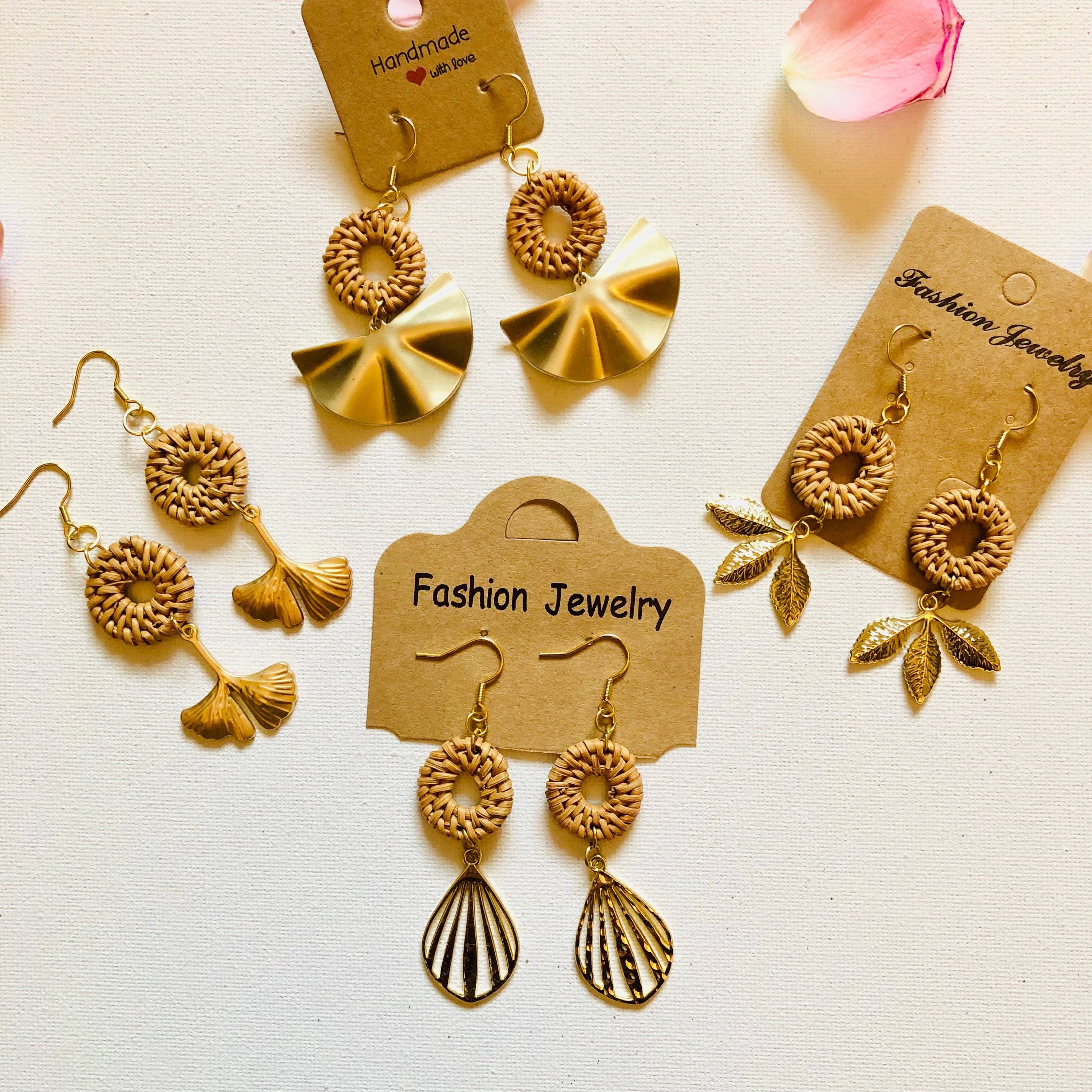 Glamorous Handwoven Rattan Earrings |Handmade Earrings | Stylish Earrings | Wicker Earrings | Boho Earrings