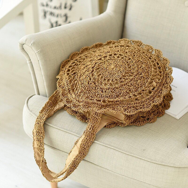 Handwoven Large Straw Tote Bag |Handmade Beach Bag| Shoulder Wicker Bag| Natural Bag | Boho Bag | Summer Bag