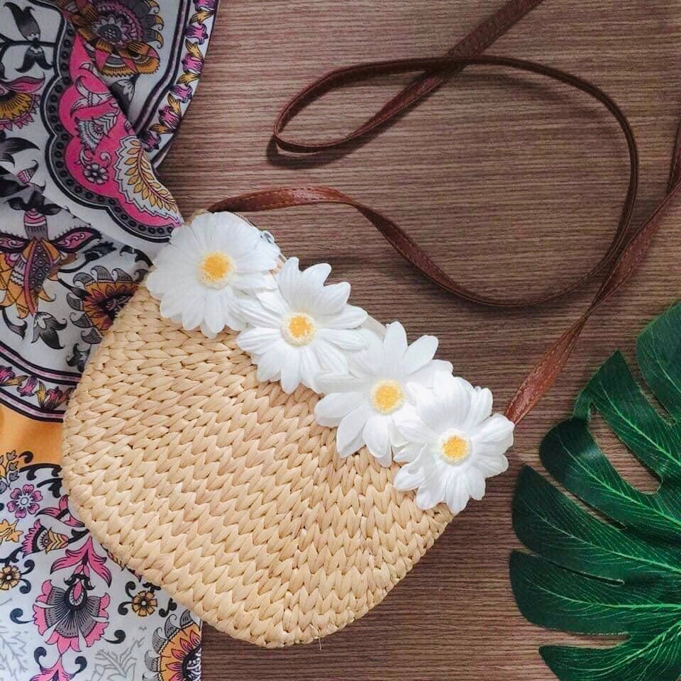 Handwoven Rattan Bag | Unique Floral Rattan Bag| Shoulder Boho Bag | Wicker Bag | Handmade Bag | Christmas gifts for her