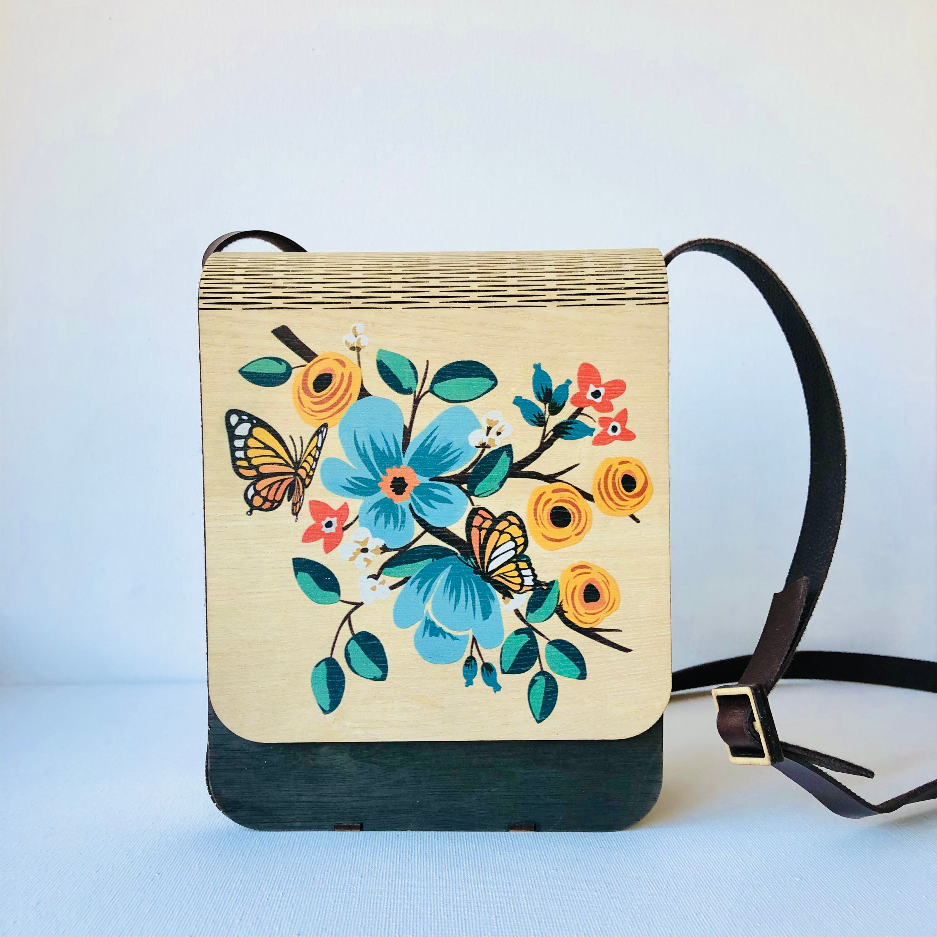 Handmade Wooden Summer Bag |  FREE Wooden Earrings with a Bag l HandPainted Rectangle Bag | Uniquely Handcrafted by Artisans