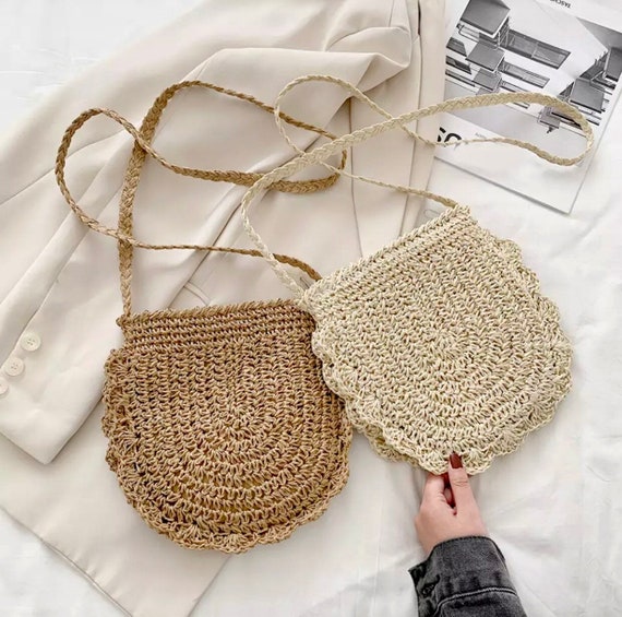 Women Rattan Woven Envelope Bag Straw Knitted Beach Bags for Summer Evening  Handbags Bride Wedding Wallet Vacation Beach Handmade Woven Envelope Purse,  Cream 