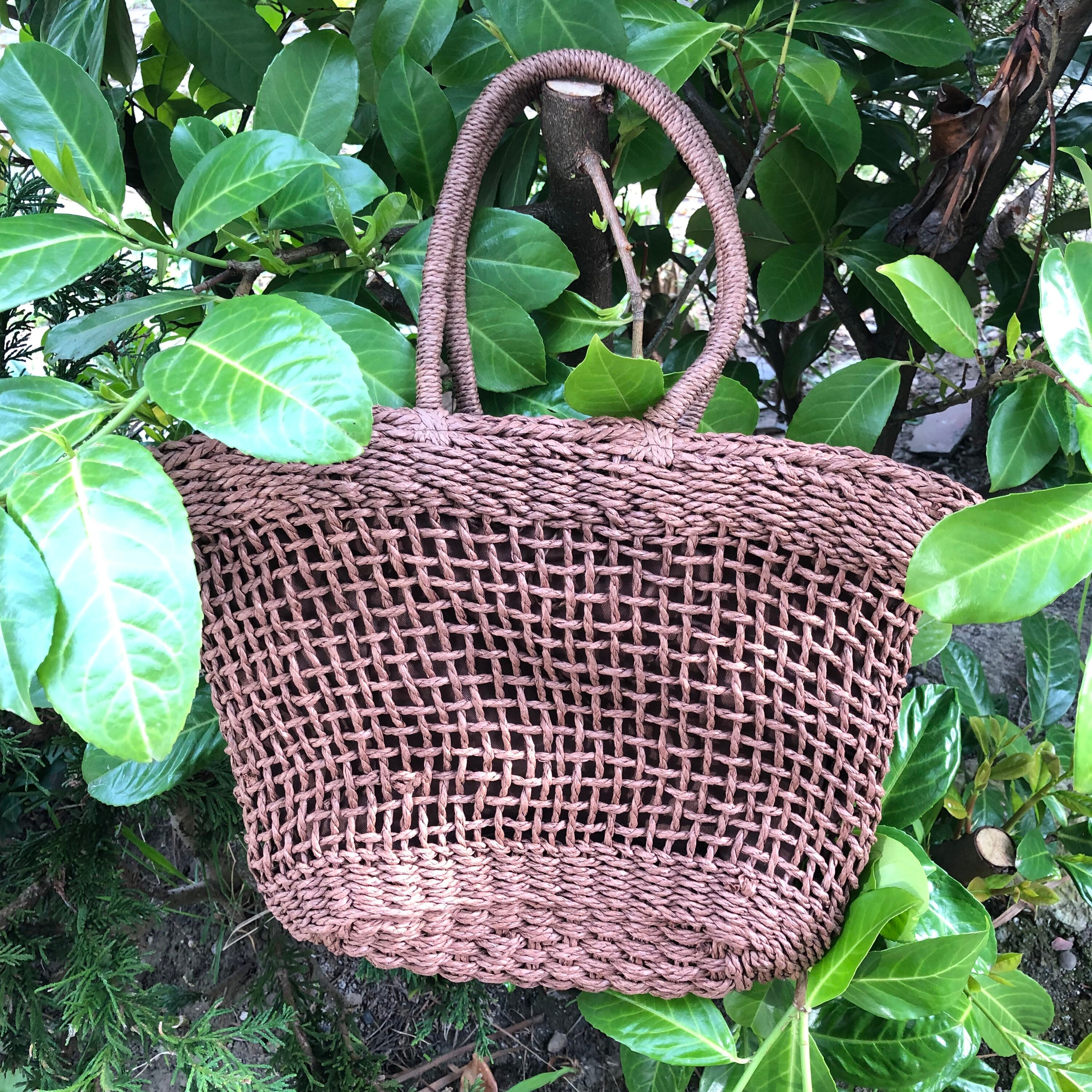 Handwoven Straw Basket Summer handBag |Handmade Boho Bag| Beach Holiday Bag | Shoulder Wicker Bag| Natural Bag