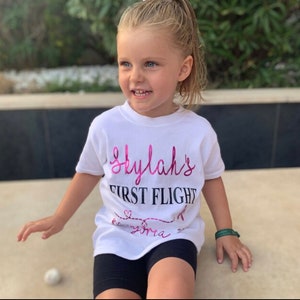 Personalised First Flight Kids T-Shirt image 5