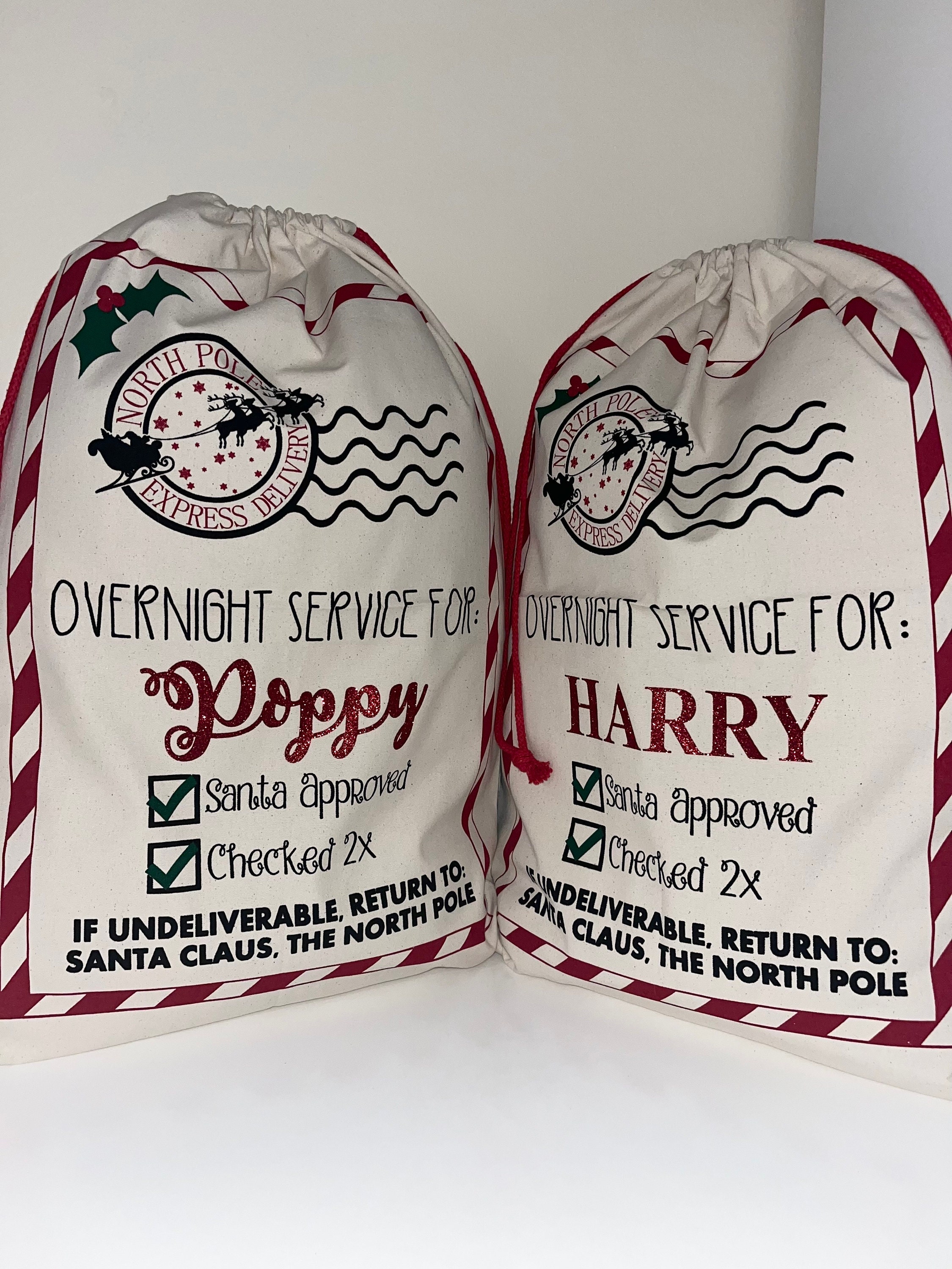 EARLY SALE! In stock,  Large Christmas Santa Sack- Personalised Xmas Father Christmas  gift bag