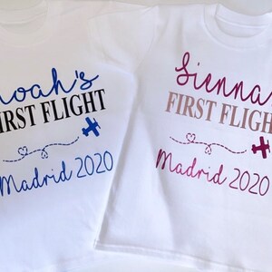 Personalised First Flight Kids T-Shirt image 1