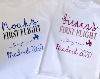 Personalised First Flight Kids T-Shirt