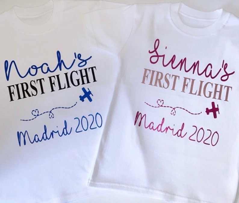 Personalised First Flight Kids T-Shirt image 1