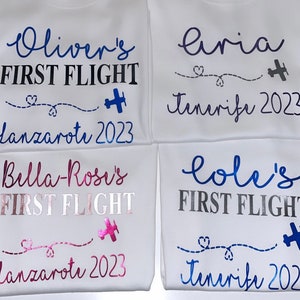 Personalised First Flight Kids T-Shirt image 6