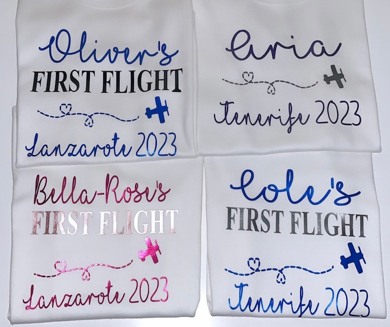 Personalised First Flight Kids T-Shirt image 6