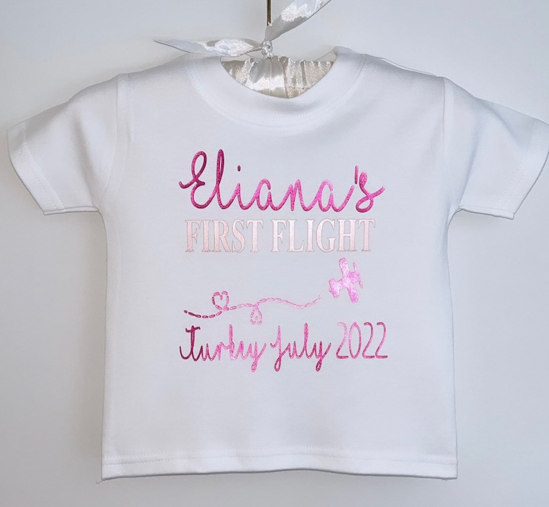 Personalised First Flight Kids T-Shirt image 7