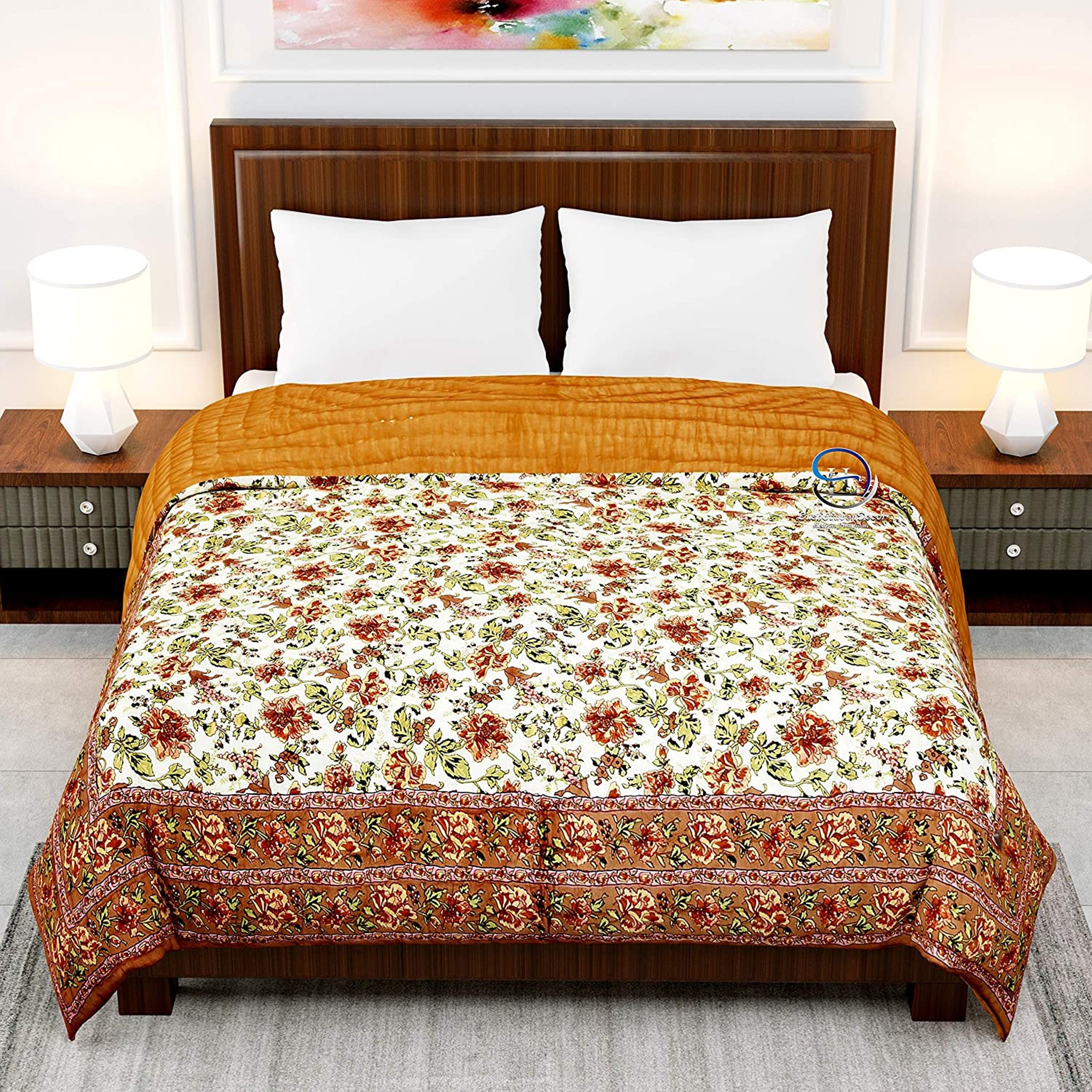 Cotton Soft Quilt, Light weight Cotton Kantha Quilts Ideal For Multi