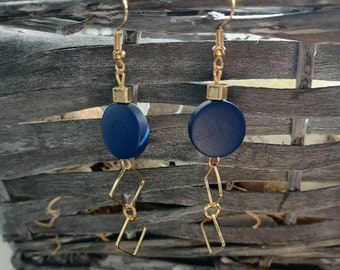 geometric drop earrings