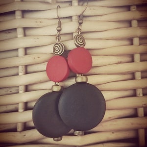 geometric drop earrings
