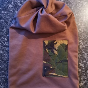extra long light brown slouchy beanie/dreadlock crown