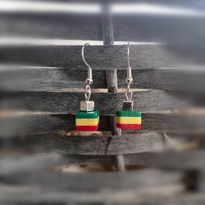 Reggae-Tropfenohrringe