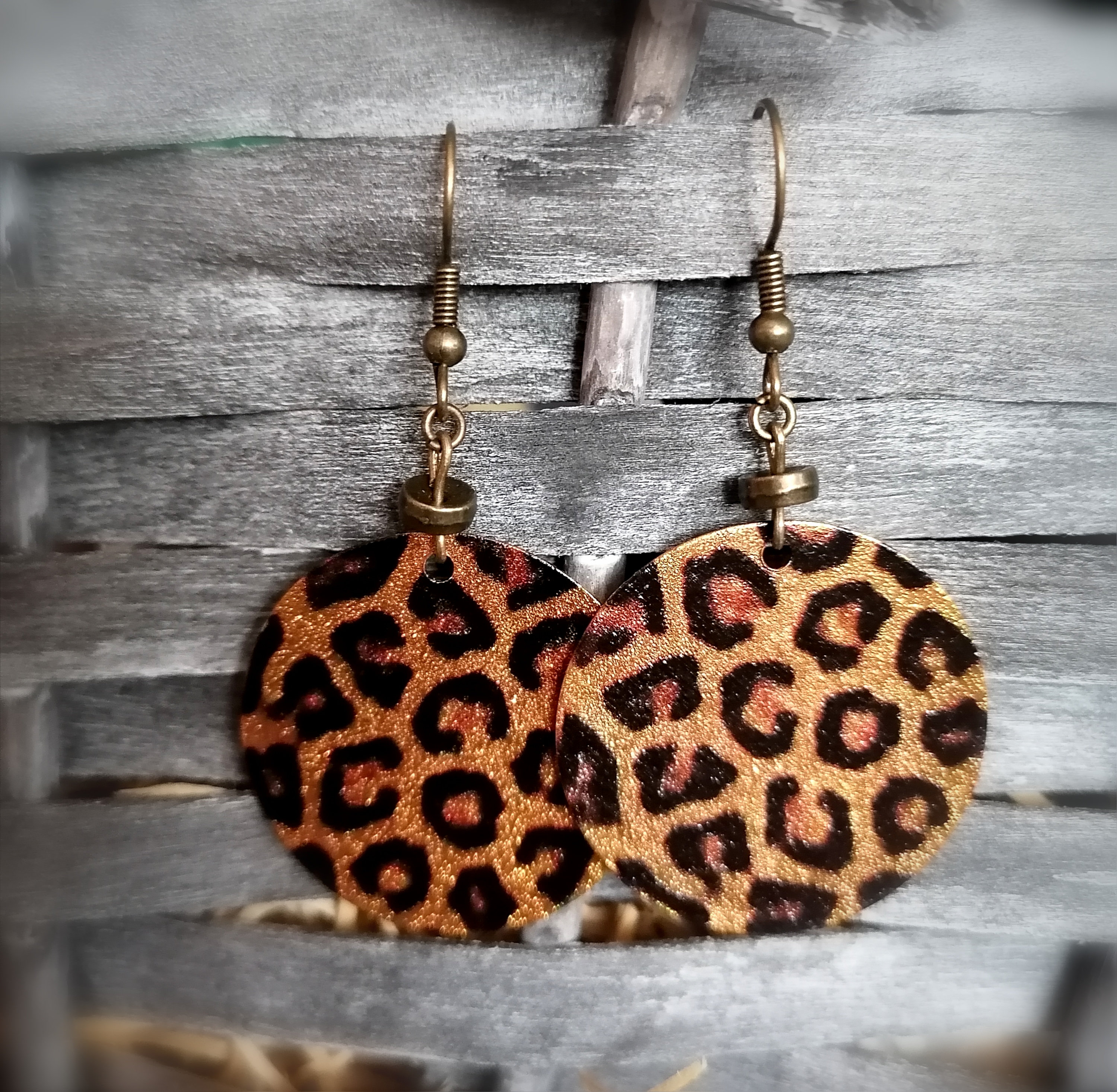 Animal Print Earrings Paparazzi Leopard Print Drop Earrings