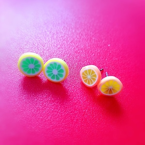 Fruit stud earrings
