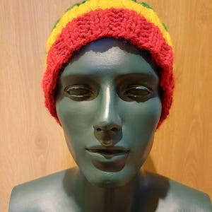 Reggae knitted beanie