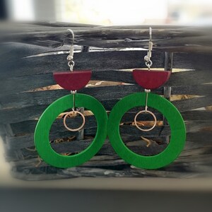 geometric drop earrings