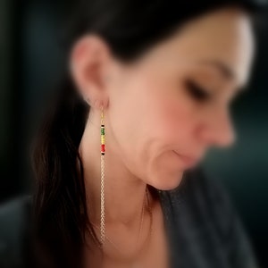 Reggae drop earrings
