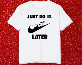 Girls Panda Bear Do it Later Style Fun Novelty Kids Fun Cute Teen Birthday Christmas  Gift