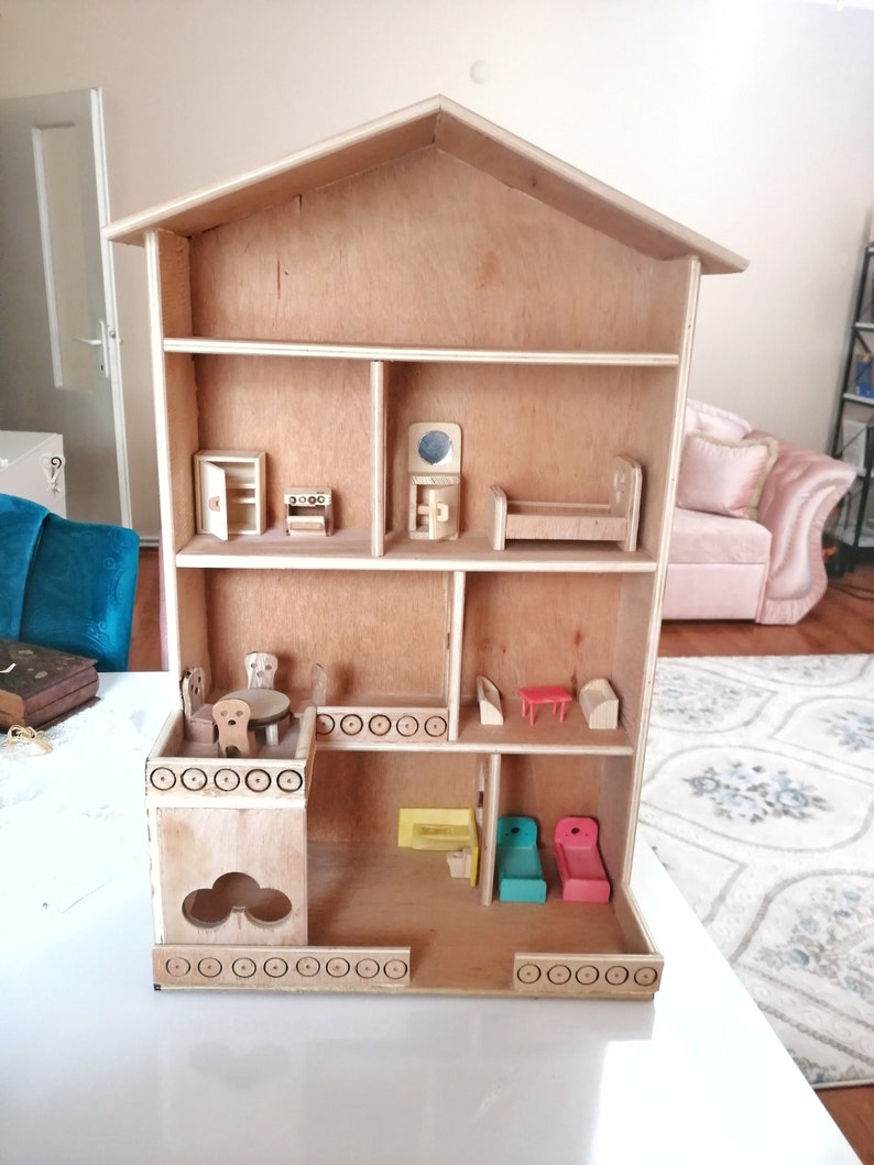 Casa de muñecas barbie grande de madera de 4 pisos muebles de - Etsy México Casa de muñecas barbie grande de madera de 4 pisos muebles de - Etsy México