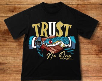 Camiseta con estampado "No Trust One" de Gamma 11, camiseta con estampado personalizado, sudadera retro personalizada, camiseta de moda personalizada