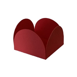 Porte-truffe rouge, emballage de chocolat, boîte de pétales de bonbons, boîte de bonbons ouverte, porte-bonbons sucrés, boîtes de friandises, Brigadeiro, Forminha de Doces