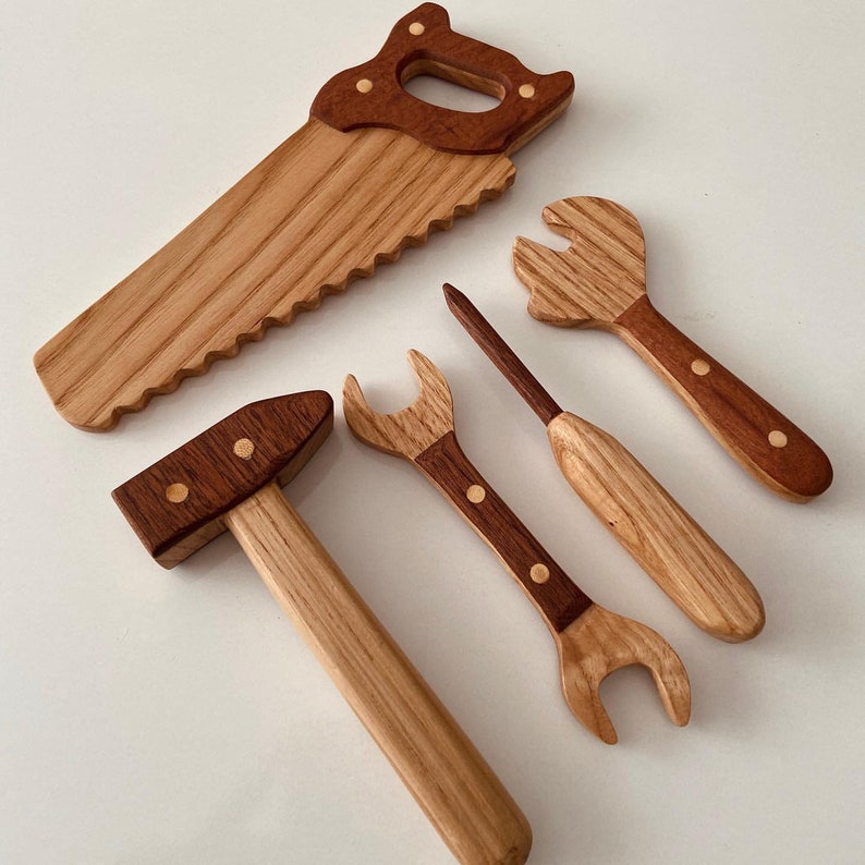 Wooden Tool Set Wooden Toy Tool Kit Repair Kit for Kids With Etsy