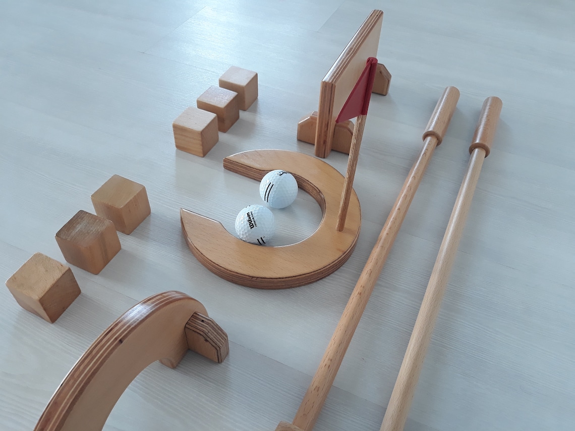 Wooden Golf Set Toy Mini Golf Set For Kids Etsy