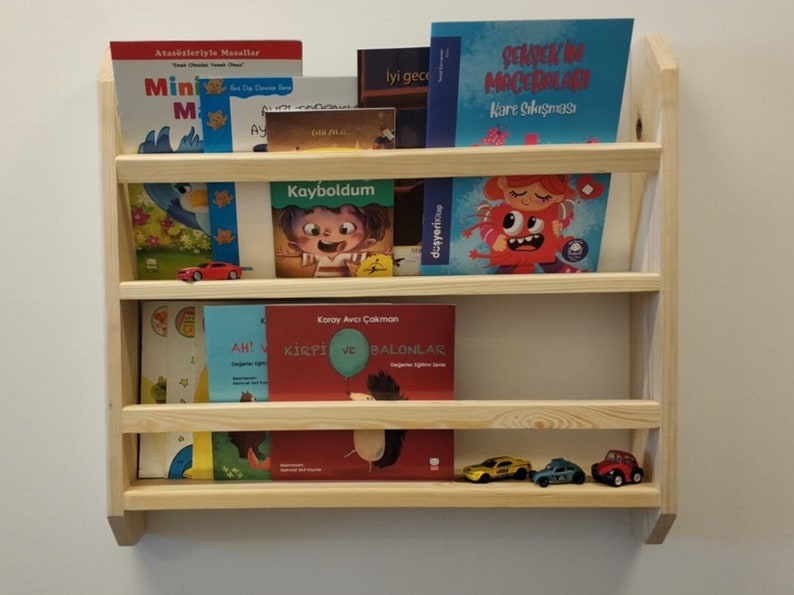 Montessori Wooden Bookcase Montessori Bookshelf Kid's Etsy UK