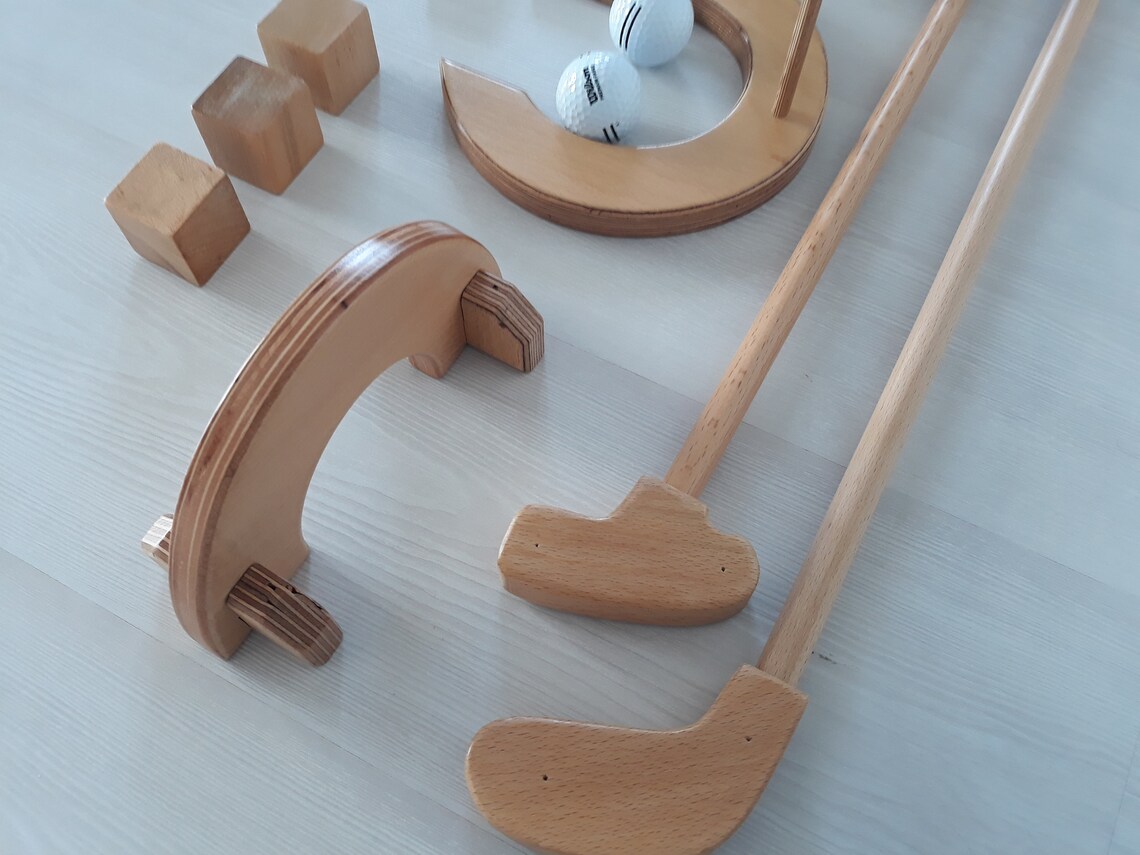 Wooden Golf Set Toy Mini Golf Set For Kids Etsy