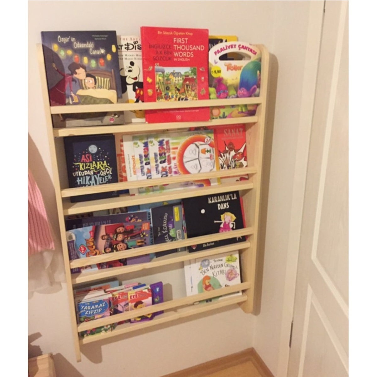 Montessori Wooden Bookcase Montessori Bookshelf Kid's Etsy UK