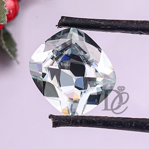 Loose Moissanite Light Blue Old mine Cushion Diamond for Jewelry Making.VVS Cushion Cut Moissanite for Necklace Jewelry Engagement Rings