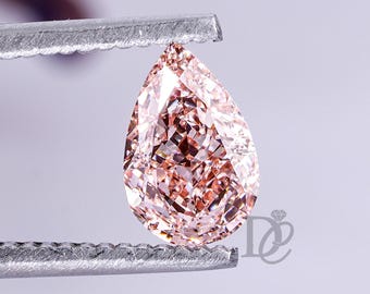 4.20 CT Pear Cut Pink Lab Grown Diamond,IGI Certified Fancy Intense Pink Diamond,Loose Diamond For  Wedding Ring,or Pendant,Man Made Diamond