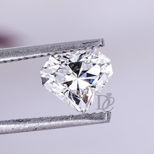 Unique and Rare 2 CT Shield Cut Lab Grown Diamond,E/VVS Lab Created Loose Diamond,Antique Cut Diamond for Custom Engagement Ring or Pendant