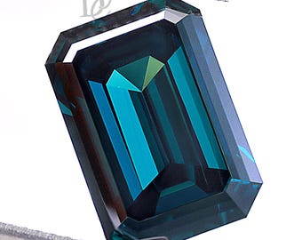 Elegant 6.36 CT Emerald Cut Dark Green Moissanite,Loose Diamond For Pendant,Engagement Ring,Anniversary Gifts,Handcrafted Moissanite Jewelry