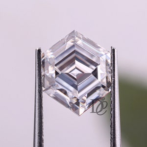 2.59CT Hexagon Cut Step Cut Loose Moissanite Diamond,Custom Moissanite for Solitaire and antique ring,Anniversary/Birthday Gift