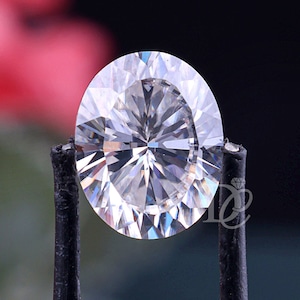 2.57 CT Oval concave shape Moissanite Stone, Loose Gemstone, Excellent Cut Moissanite Stone For , White Colorless Oval Moissanite Diamond