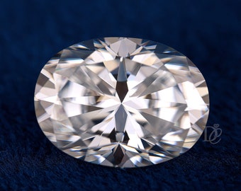 3 CT Oval Cut Colorless Moissanite, Loose Gemstone