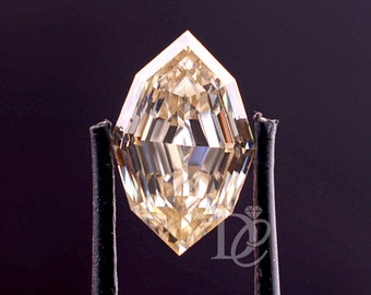 fancy yellow Colorless Step Cut Dutch Marquise Loose Moissanite/Customized Jewelry with Handmade Loose Moissanite/Moissanite Engagement Ring