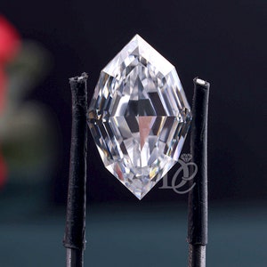 White Moissanite Handmade cut Dutch Marquise shape Step cut Gemstone Loose Brilliant Stone By Excellent Cut For Jewelry Making Antique Stone