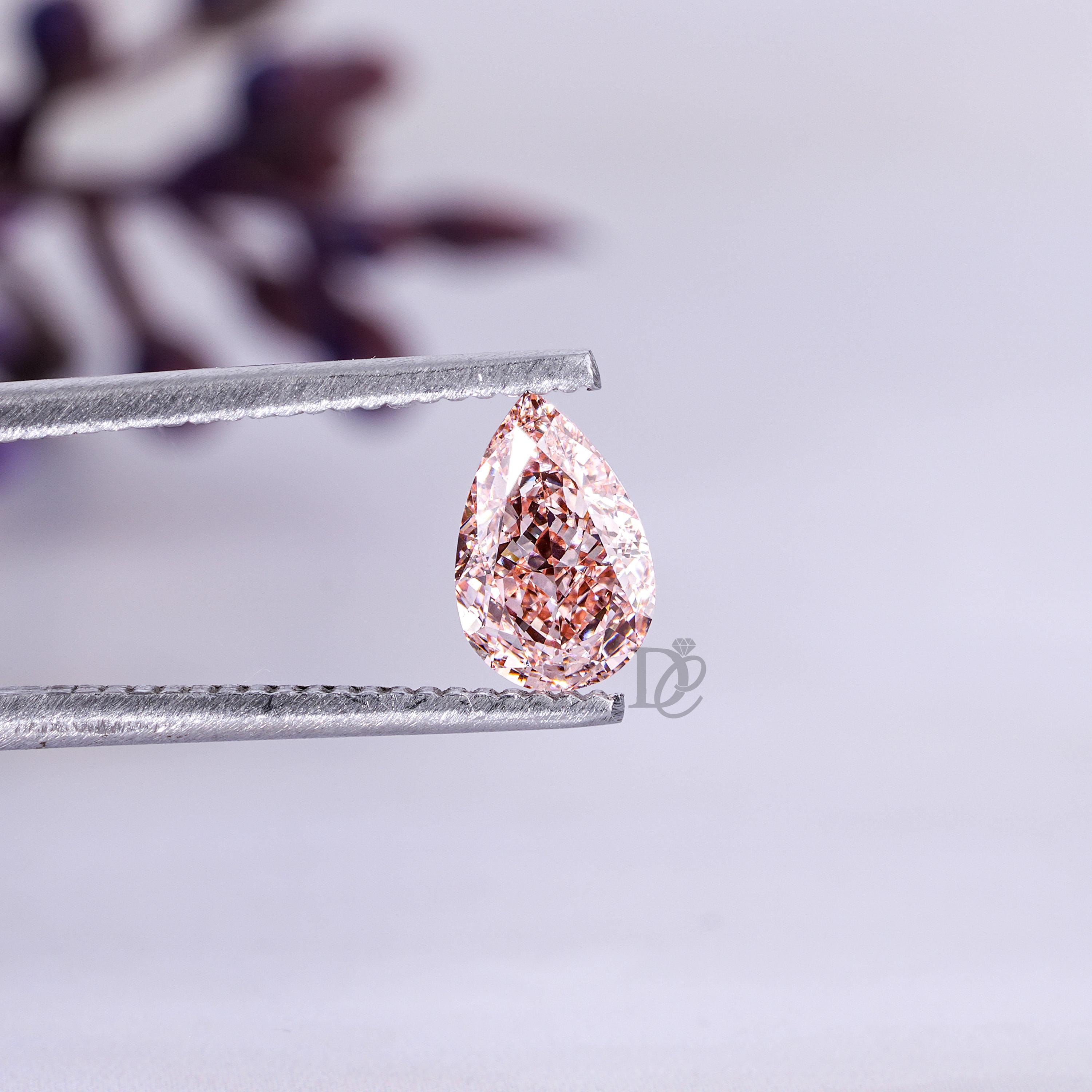 5.00ct VIVID BLUE ペアシェイプラボグロウンダイヤモンド 5.00ct D 