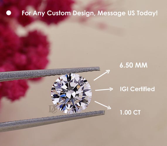 IGI Certified Lab Grown Diamond,1CT Round Brilliant Cut Diamond,E/VVS CVD Diamond,Excellent Cut  Loose Diamond for Her Engagement Ring's